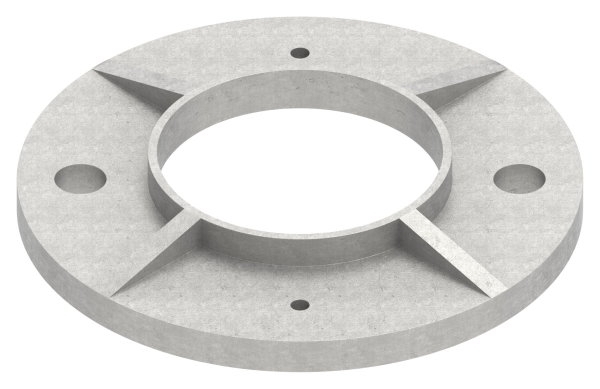 Ankerplatte  Maße: Ø 120x8 mm  Bohrung Ø 60,3 mm V2A, roh