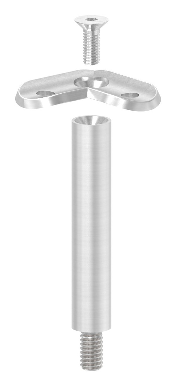 Stift mit Halteplatte 90° | Anschluss: Ø 42,4 mm | V2A