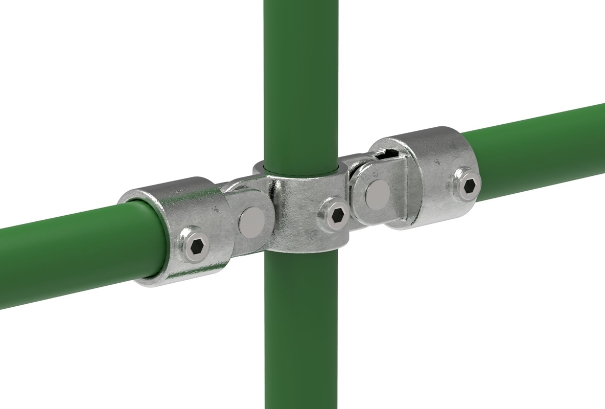 Rohrverbinder | Gelenkstück doppelt 180° | 167D48 | 48,3 mm | 1 1/2" | Feuerverzinkt u. Elektrogalvanisiert