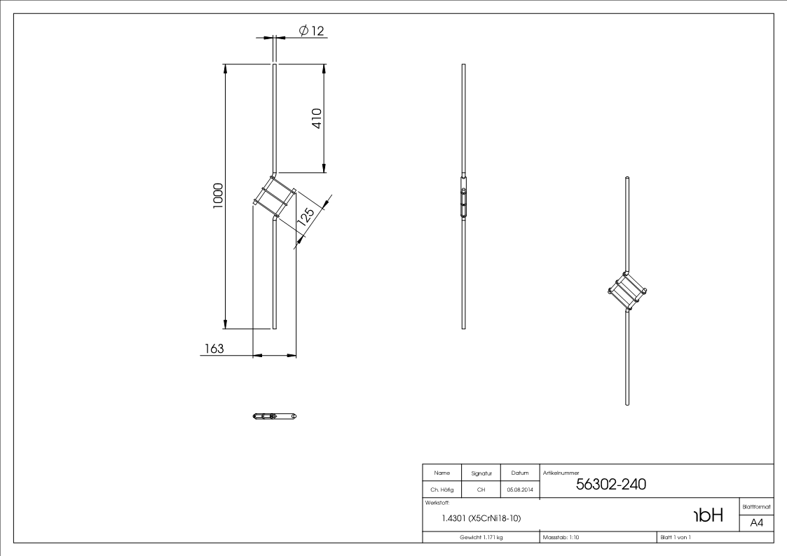 Designstab, V2A