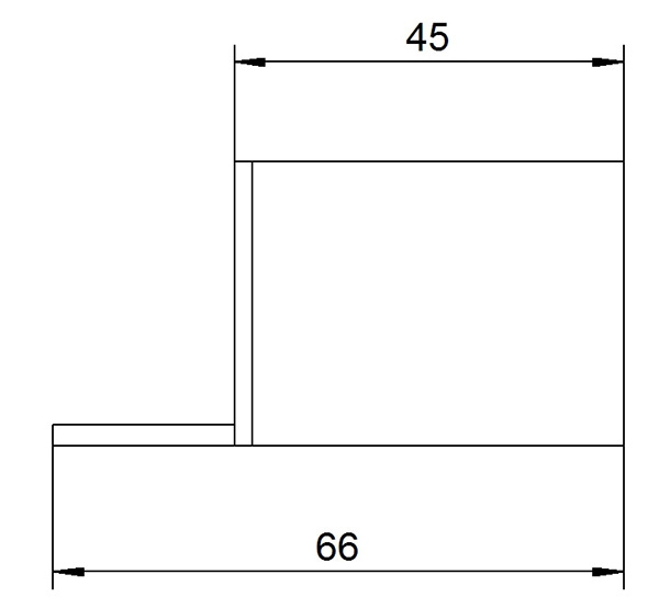 Gegenkasten | Maße: 172x45x40 mm | Stahl (roh) S235 JR