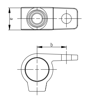 Rohrverbinder | Befestigungsring mit Flansch 1 Bohrung | 199S17 | 17,2 mm | 3/8" | Feuerverzinkt u. Elektrogalvanisiert