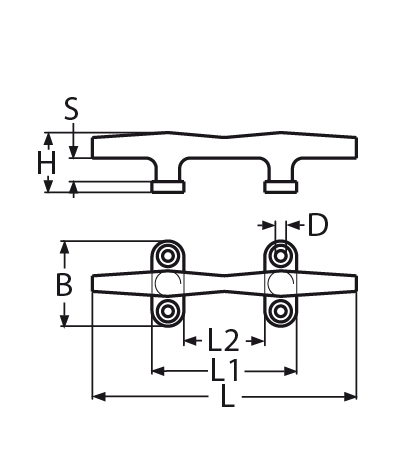 Klampe | rund | mit 4 Bohrungen | V4A | 99,6 mm | VPE: 1