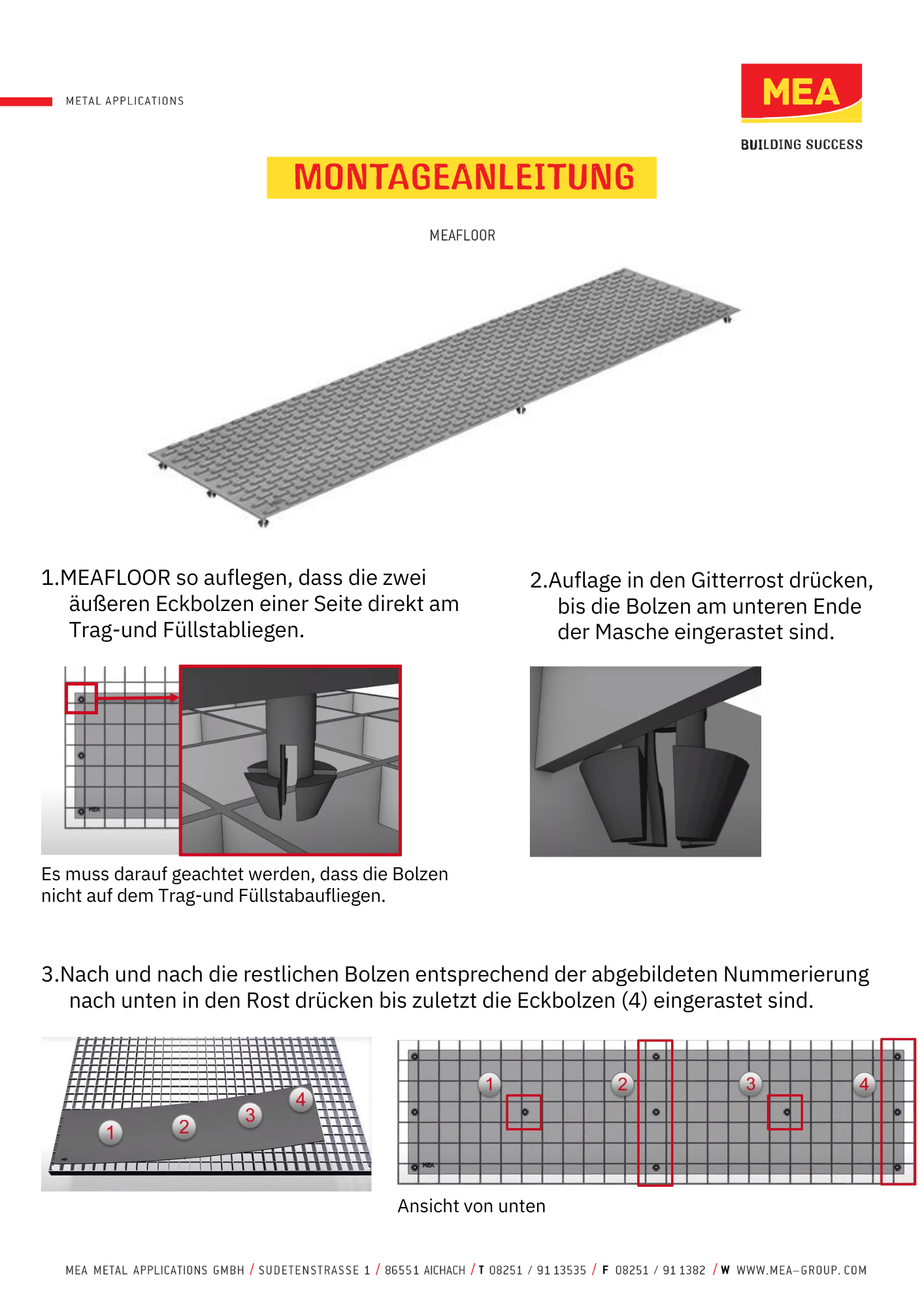 Gitterrostauflage Kunststoff 800x200 mm Schiefergrau 10 Stück | MEA Floor