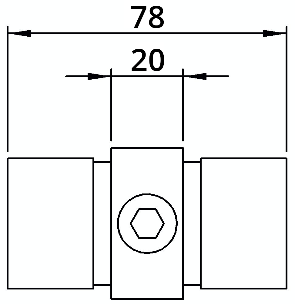Rohrverbinder | Verbindungsstück innen | 150C42 | 42,4 mm | 1 1/4" | Feuerverzinkt u. Elektrogalvanisiert