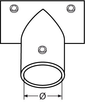 T-Stück | 90° | V4A | 22 mm | VPE: 1