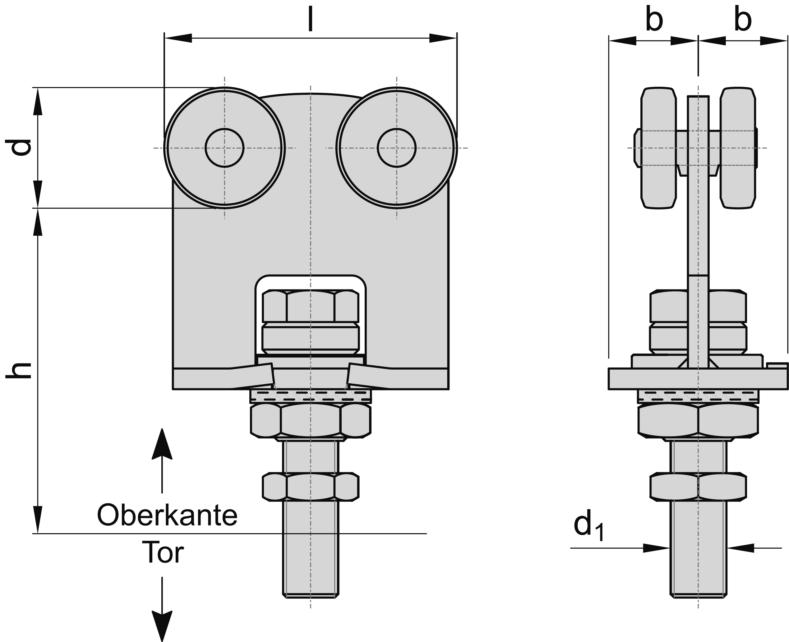 Doppelrolle horizontal drehbar Größe 4 MEA 10336482