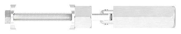 Gewindeterminal mit Gelenk | Für Seil Ø 5 mm | zur Selbstmontage für Pfosten Ø 42,4 mm | V2A