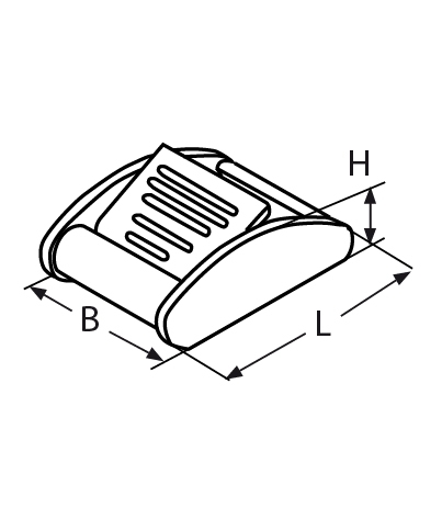 Spanngurtverschluss | Breite: 25 mm | V4A | VPE: 10