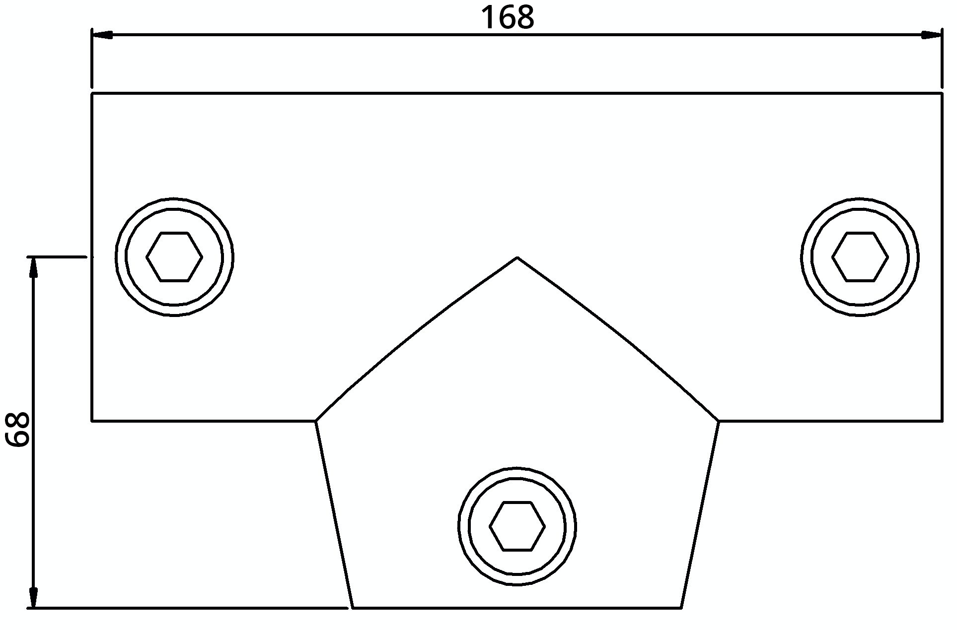 Rohrverbinder | T-Stück lang verstellbar 0-11° | 155D48 | 48,3 mm | 1 1/2" | Feuerverzinkt u. Elektrogalvanisiert