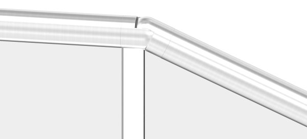 Verbinder flexibel | abwärts 25-55° | für Nutrohr Ø 42,4 mm | V2A