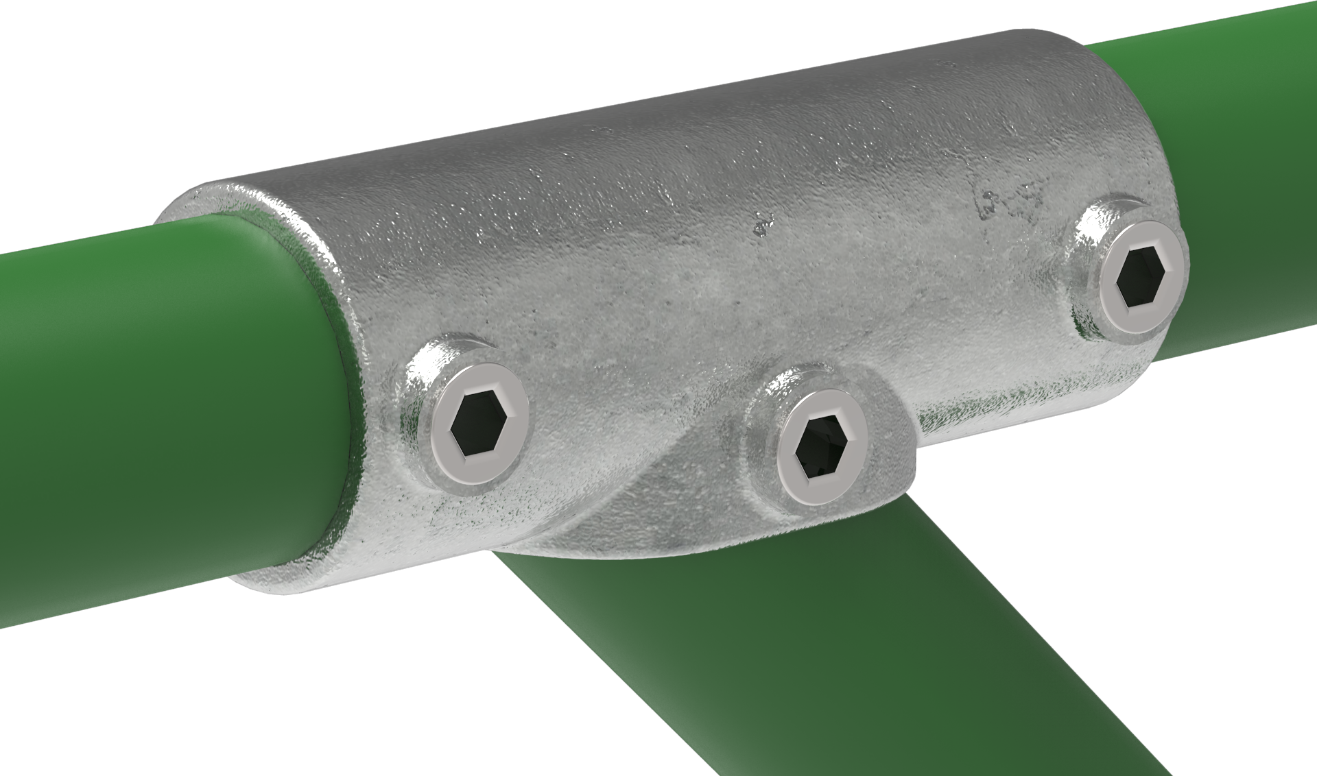 Rohrverbinder | T-Stück 30-45° | 127D48 | 48,3 mm | 1 1/2" | Feuerverzinkt u. Elektrogalvanisiert