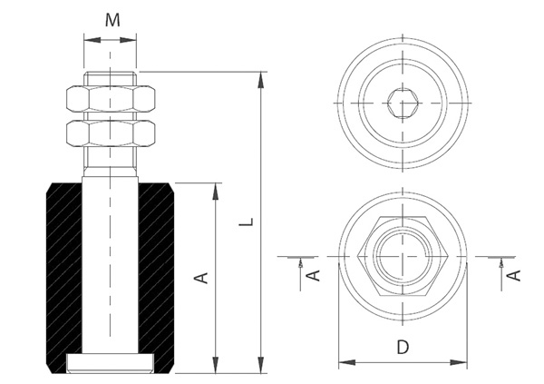 Führungsrolle, Ø 30mm, V2A