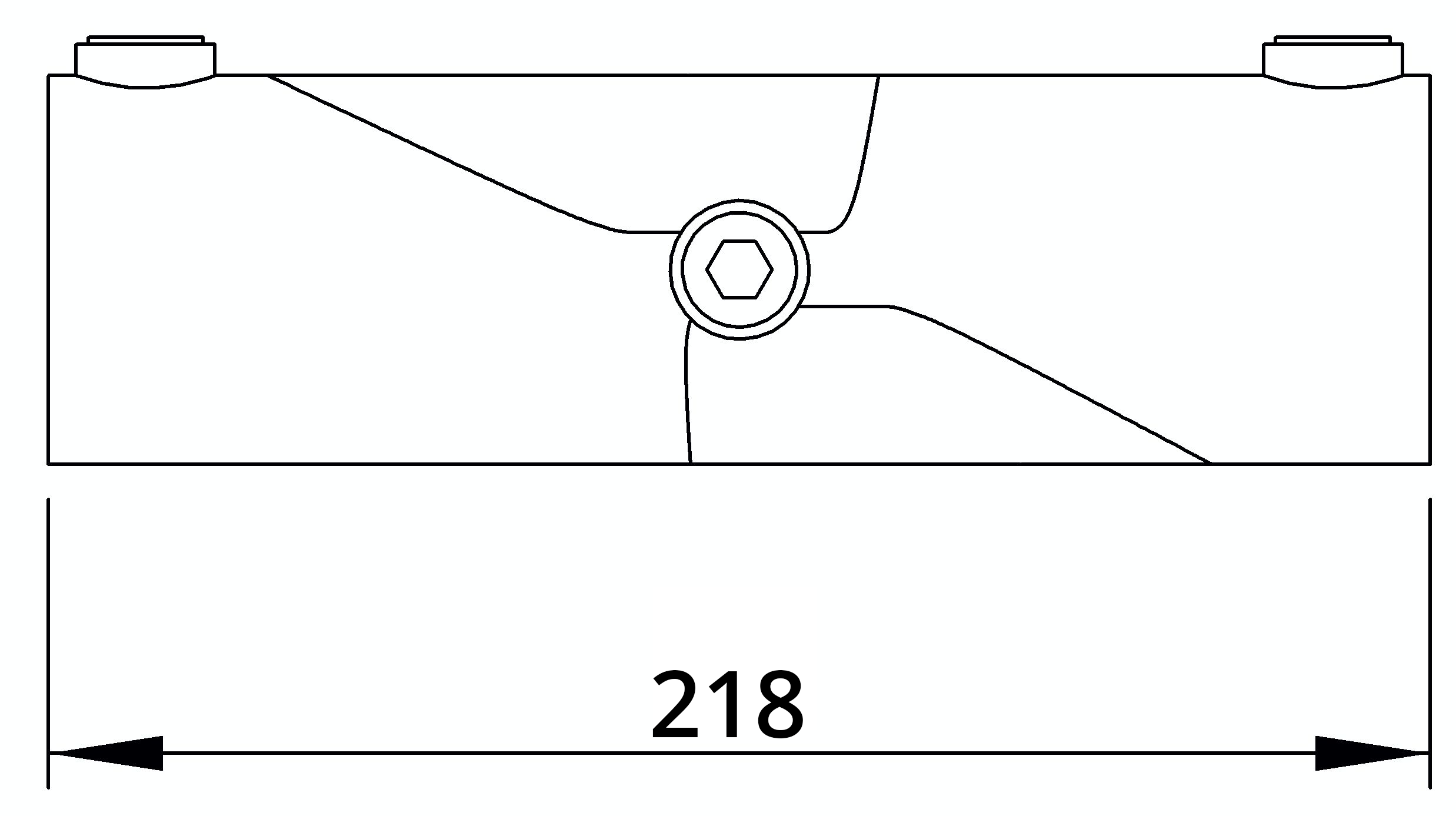 Rohrverbinder | Kreuzstück 30-45° | 126D48 | 48,3 mm | 1 1/2" | Feuerverzinkt u. Elektrogalvanisiert