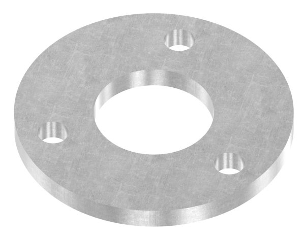 Ankerplatte 100x8 mm 4 Bohrungen |  Stahl roh