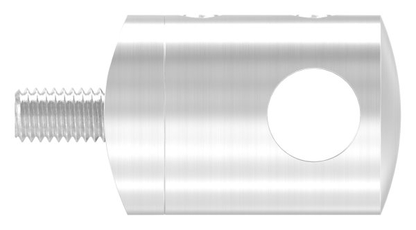 Querstabhalter Ø 22 mm | Anschluss: 48,3 mm | mit Bohrung: 10,2 mm | V2A