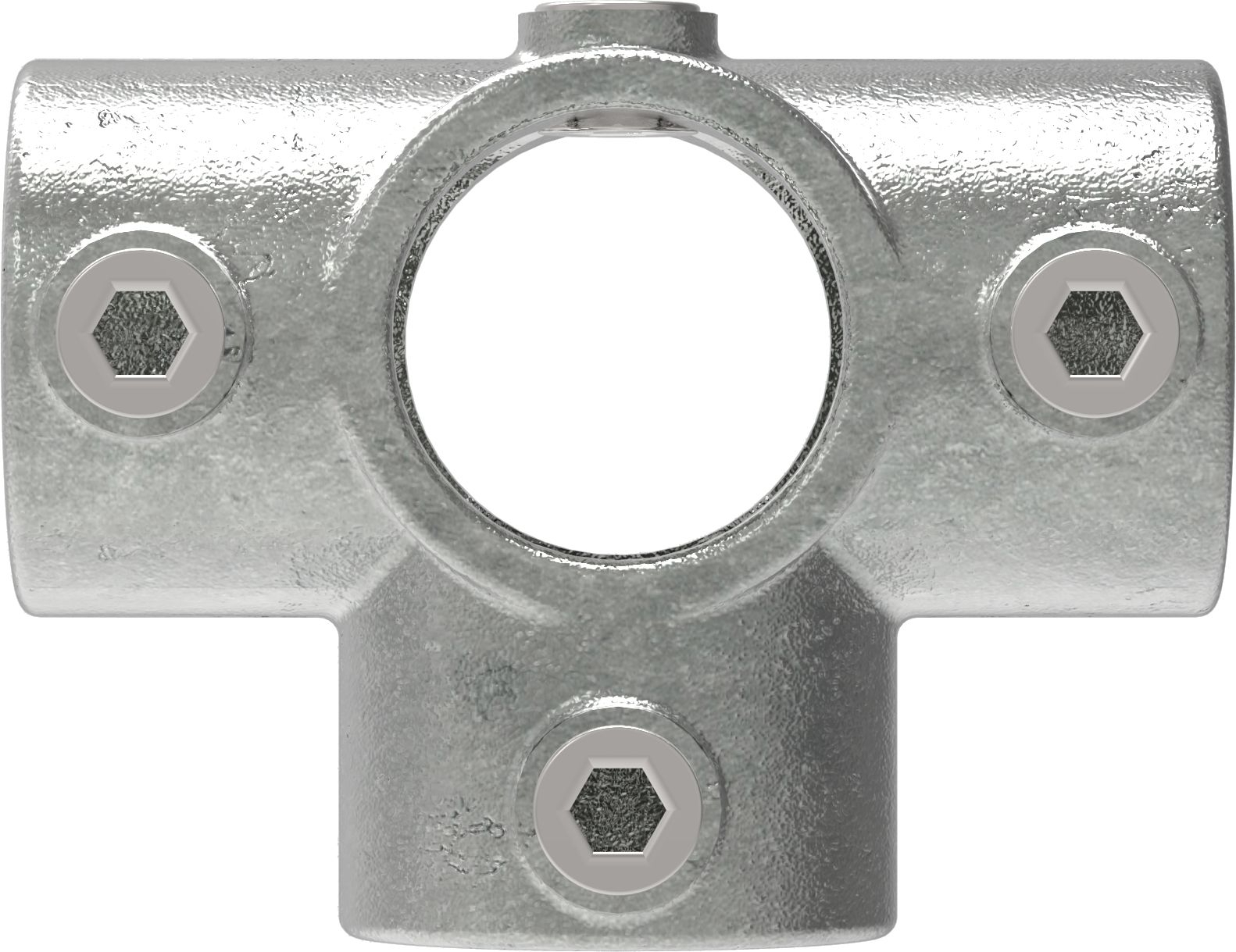 Rohrverbinder | T-Stück für Stützrohr | 176E60 | 60,3 mm | 2" | Feuerverzinkt u. Elektrogalvanisiert