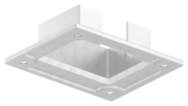 Wandbefestigung für Nutrohr 60x40mm, V2A