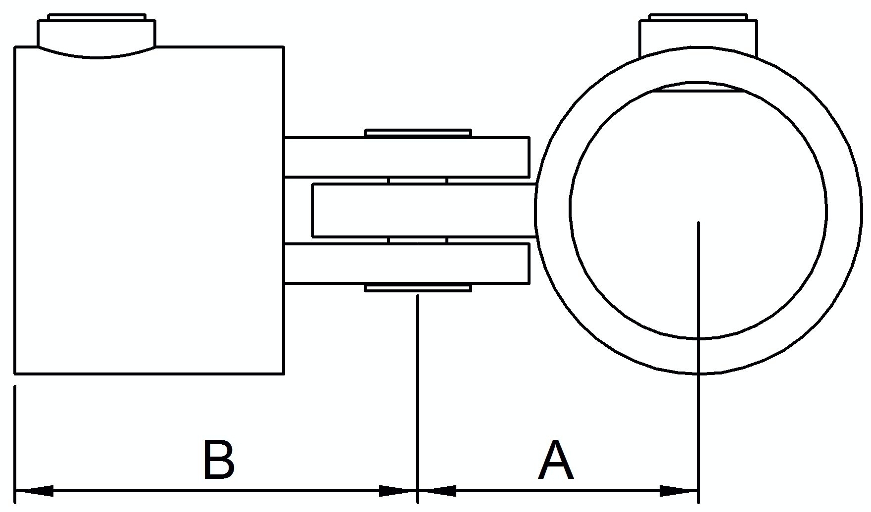 Rohrverbinder | Gelenkstück einfach | 173S17 | 17,2 mm | 3/8" | Feuerverzinkt u. Elektrogalvanisiert