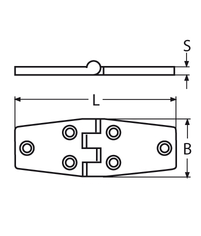 Scharnier | V4A | 76 mm | VPE: 4