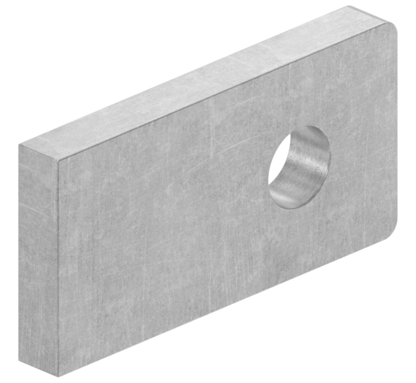 Anschweißlasche eckig 50x25x6mm