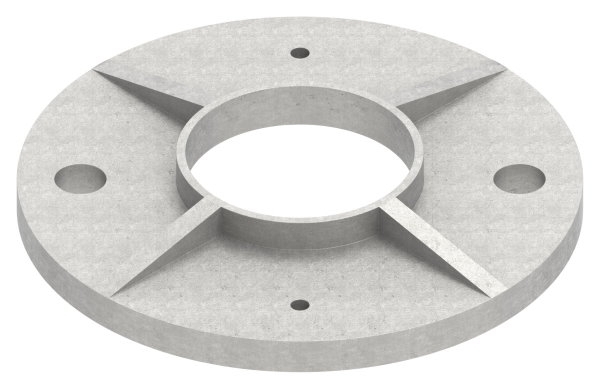 Ankerplatte  Maße: Ø 120x8 mm  Mittelbohrung Ø 48,5 mm V2A, roh