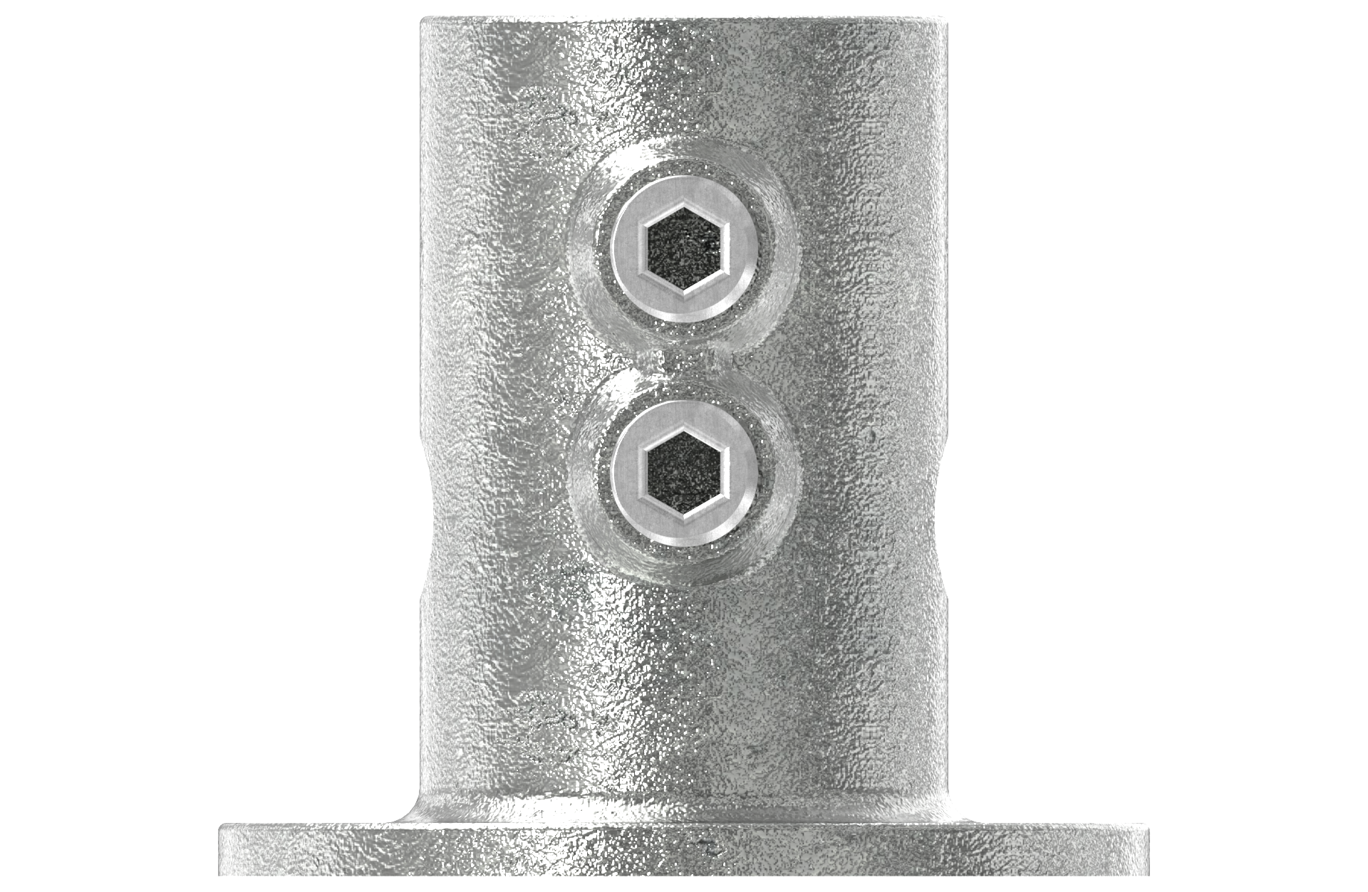 Rohrverbinder | Fußplatte Rund | 131KFD48 | 48,3 mm | 1 1/2" | Feuerverzinkt u. Elektrogalvanisiert