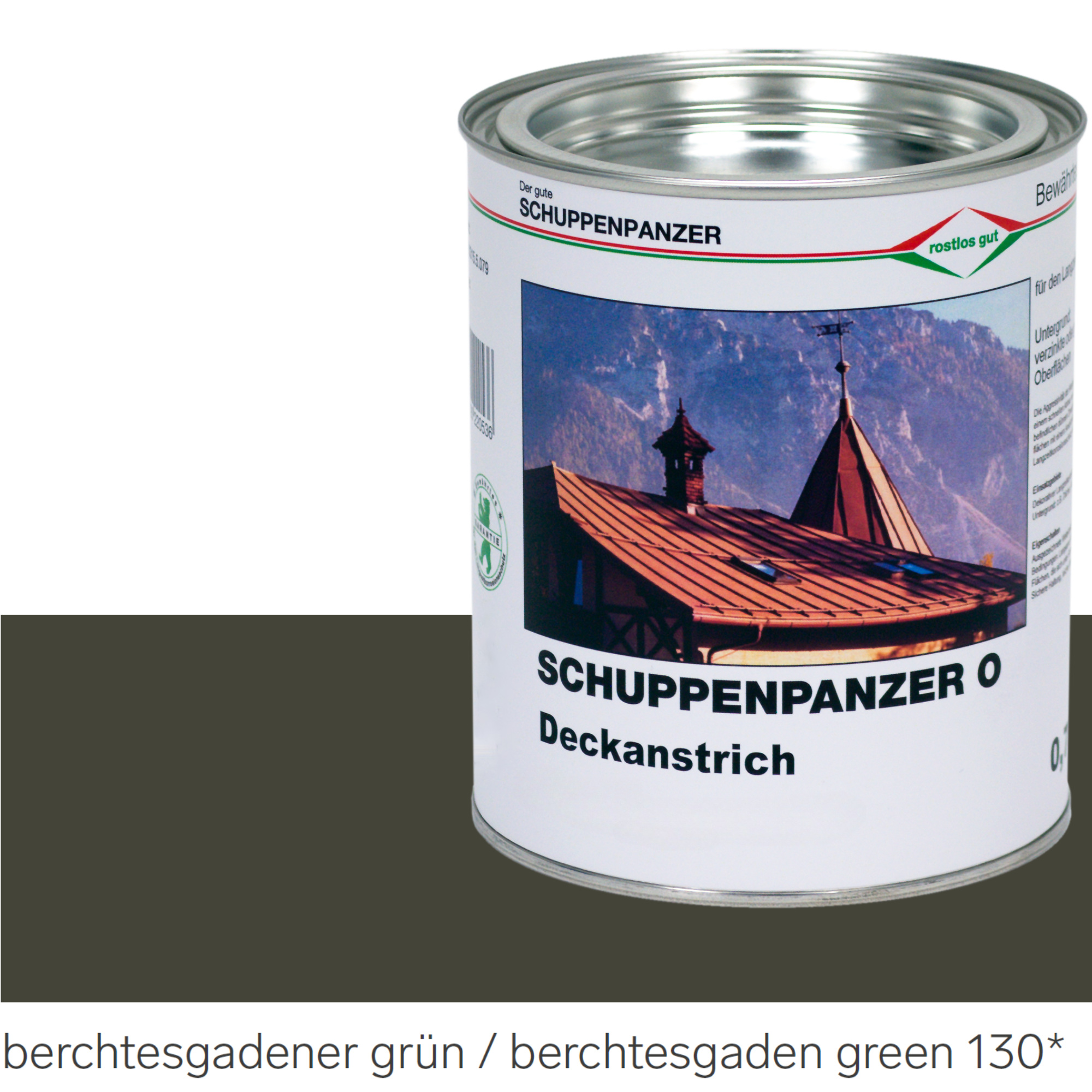 SCHUPPENPANZER-O 0612 berchtesgadener grün 750 ml für Dachflächen