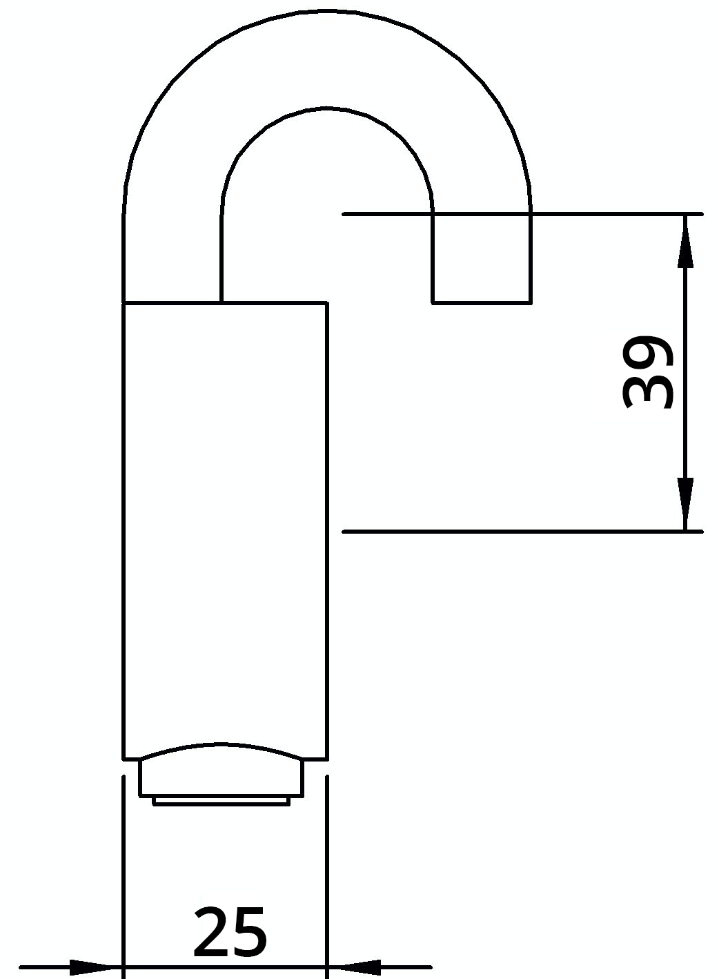 Rohrverbinder | Stellring mit Haken | 182C42 | 42,4 mm | 1 1/4" | Feuerverzinkt u. Elektrogalvanisiert