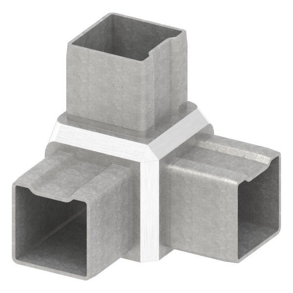 Verbindungsstück für Rohr 40x40x3mm, V4A