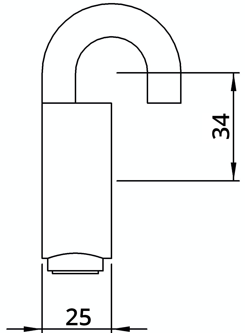 Rohrverbinder | Stellring mit Haken | 182B34 | 33,7 mm | 1" | Feuerverzinkt u. Elektrogalvanisiert