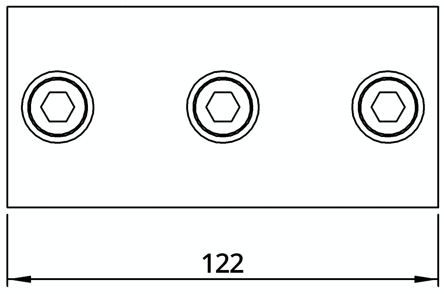 Rohrverbinder | Kreuzstück durchgehend | 119C42/D48 | 42,4 mm; 48,3 mm | 1 1/4"; 1 1/2" | Feuerverzinkt u. Elektrogalvanisiert