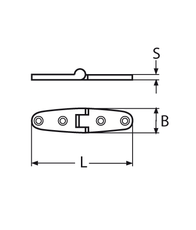 Edelstahlscharnier | V4A | VPE: 4