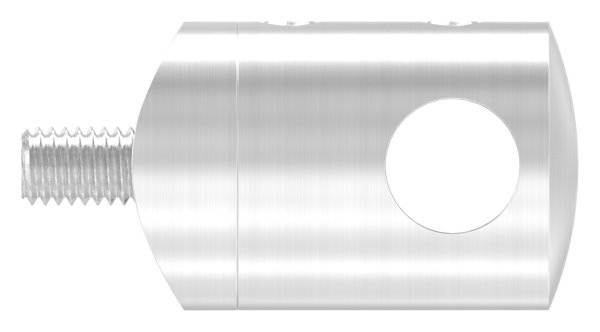 Querstabhalter Ø 22 mm | Anschluss: 33,7 mm | mit Bohrung: 10,2 mm | V2A