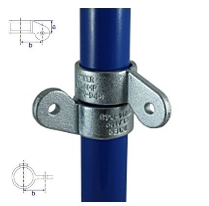 Rohrverbinder | Gelenkauge einfach abgewinkelt | 172MC42 | 42,4 mm | 1 1/4" | Feuerverzinkt u. Elektrogalvanisiert