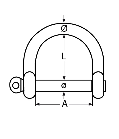 Rundschäkel | weit | V4A | 5 mm | VPE: 10