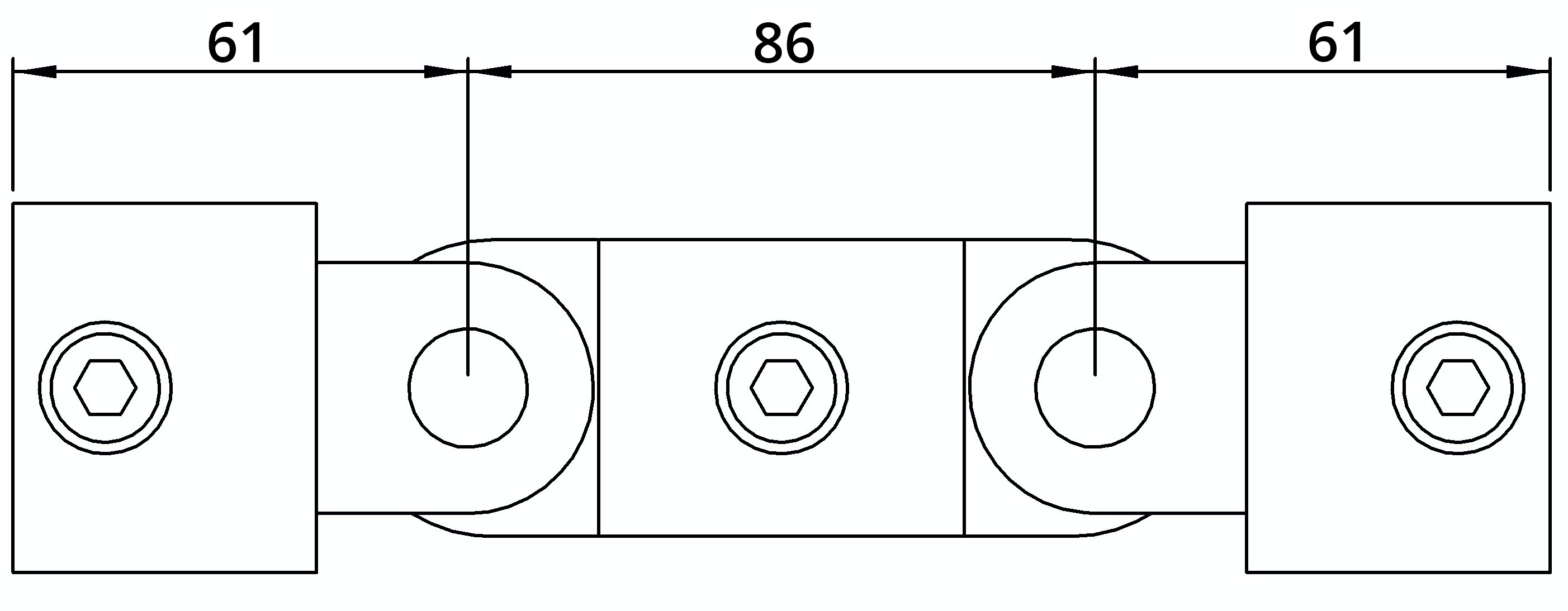 Rohrverbinder | Gelenkstück doppelt 180° | 167B34 | 33,7 mm | 1" | Feuerverzinkt u. Elektrogalvanisiert