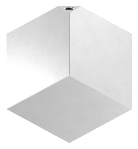 Würfel 80x80 mm mit Gewinde M8 V2A