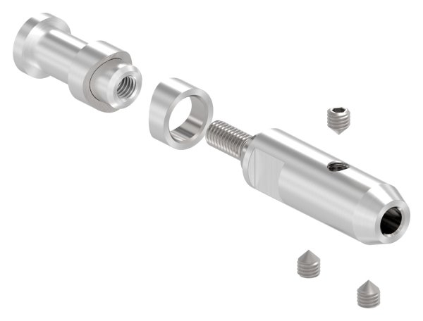 Seilhalter zum Schrauben und Spannen | Für Seil Ø 5 mm | V2A