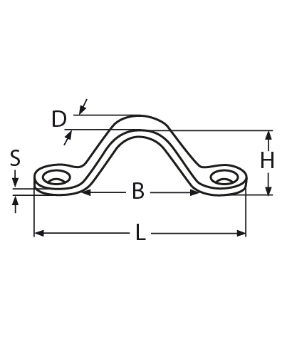 Fenderöse | flach | V4A | 37 mm | VPE: 100