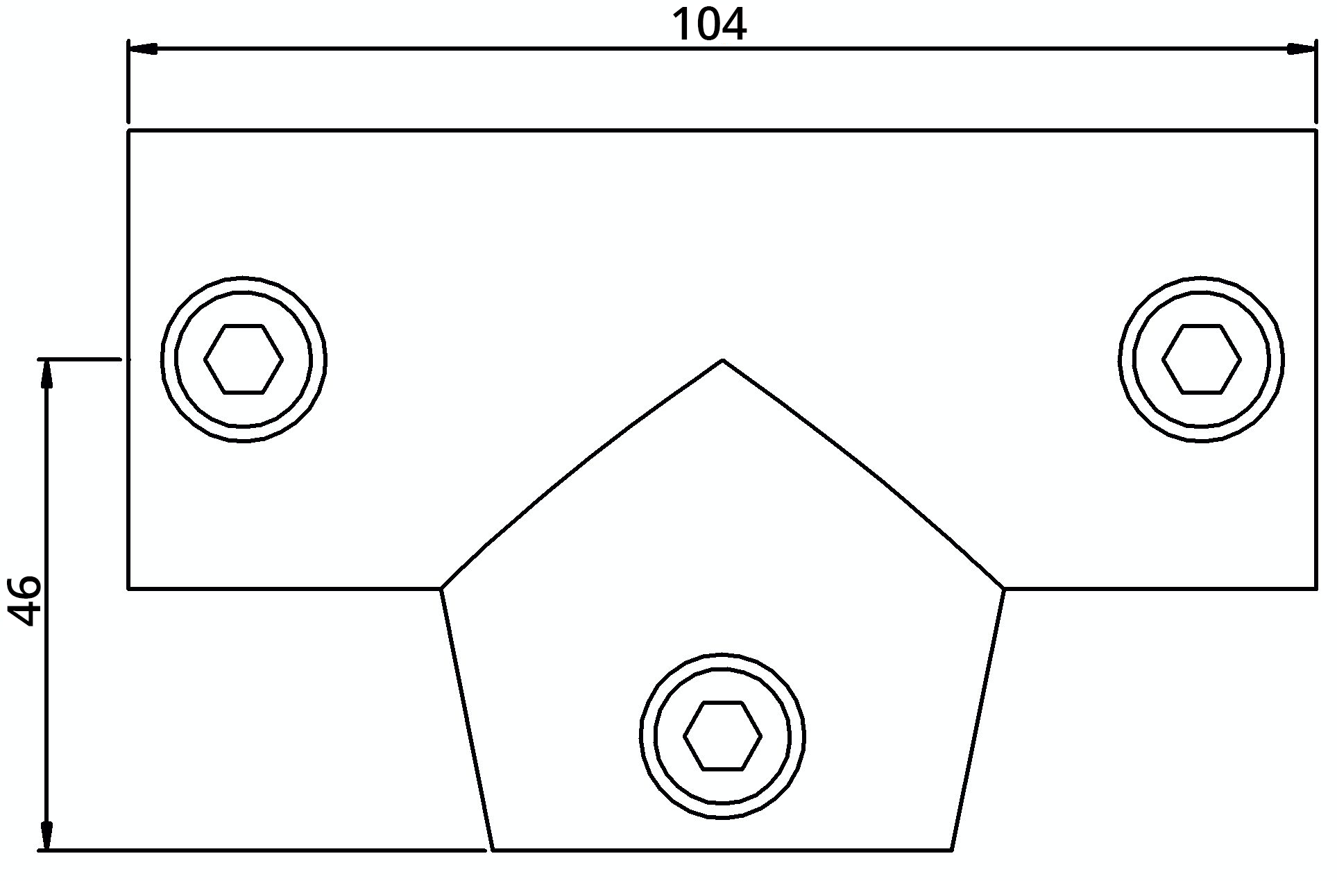 Rohrverbinder | T-Stück lang verstellbar 0-11° | 155B34 | 33,7 mm | 1" | Feuerverzinkt u. Elektrogalvanisiert
