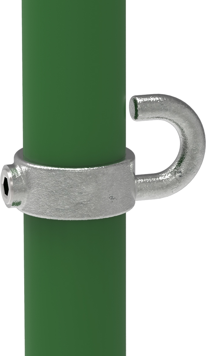 Rohrverbinder | Stellring mit Haken | 182D48 | 48,3 mm | 1 1/2" | Feuerverzinkt u. Elektrogalvanisiert