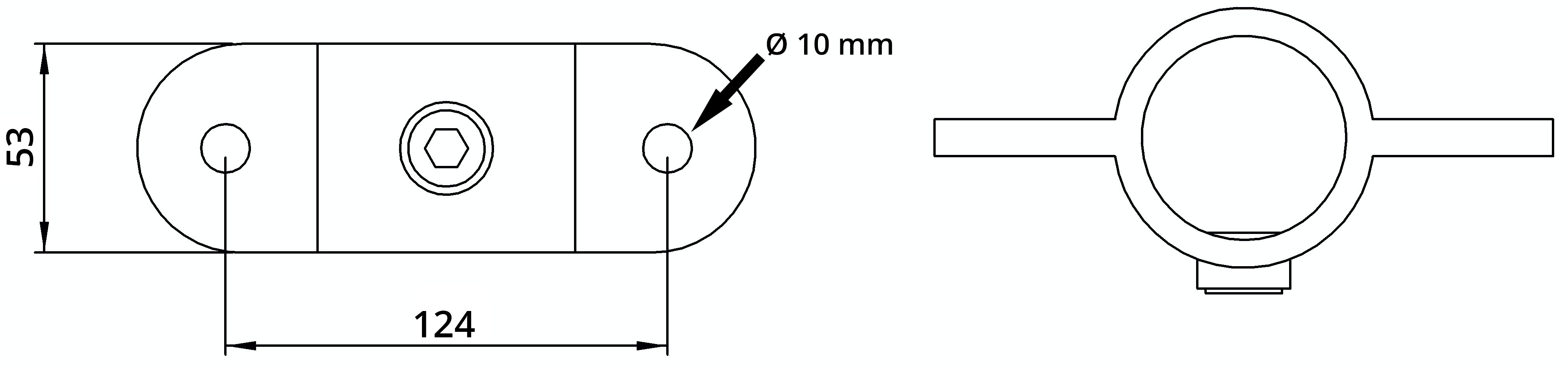 Rohrverbinder | Gelenkauge doppelt | 167ME60 | 60,3 mm | 2" | Feuerverzinkt u. Elektrogalvanisiert