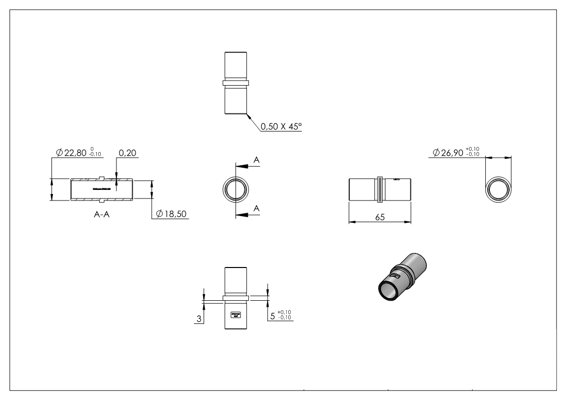 Verbindungsstück für Rohr 26,9 x 2,0mm