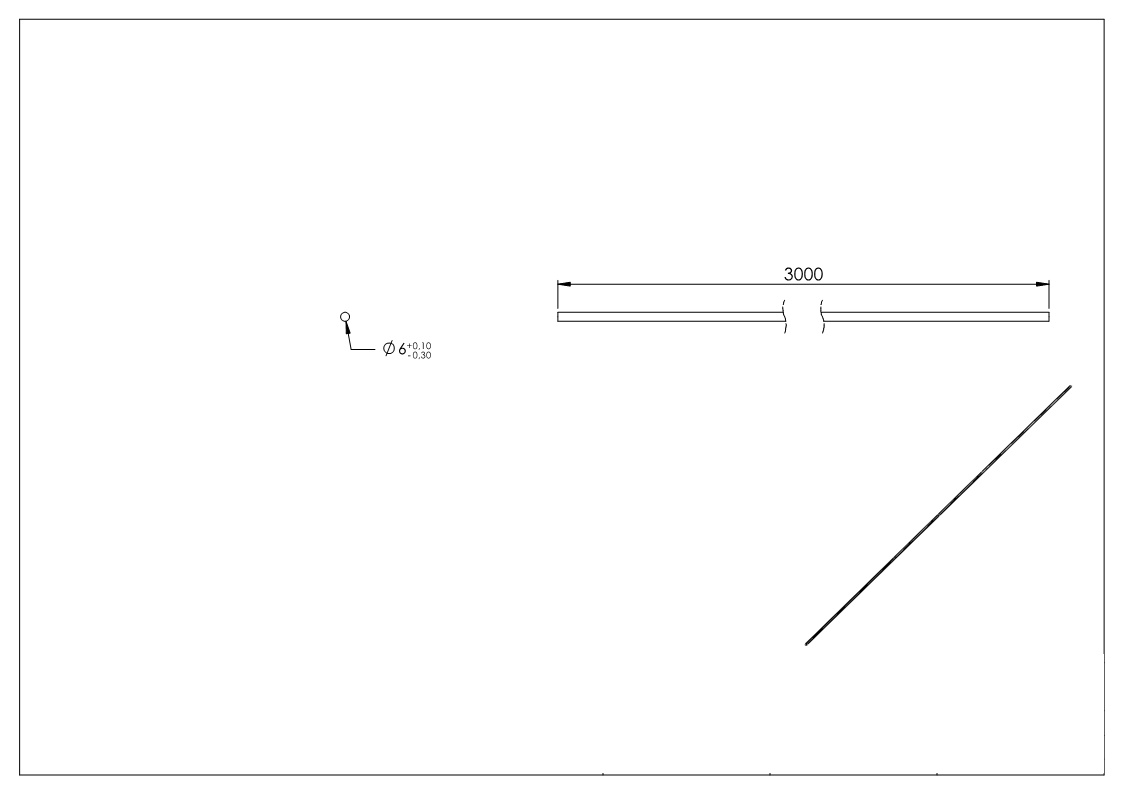 Rundmaterial,  6mm, ungeschliffen, Länge: 3000mm