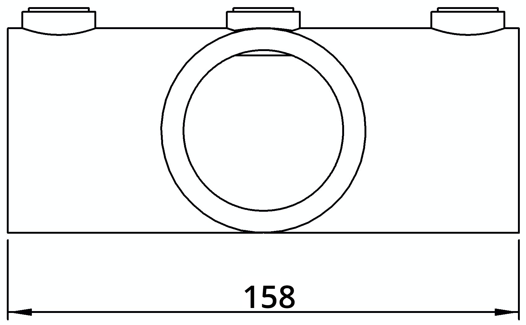Rohrverbinder | Kreuzstück verstellbar 0-11° | 156D48 | 48,3 mm | 1 1/2" | Feuerverzinkt u. Elektrogalvanisiert