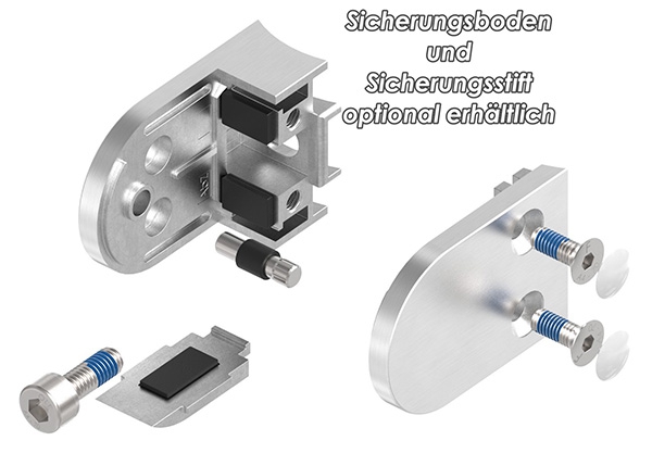 Glasklemme 63x45x30 mm AbZ für Anschluss Ø 60,3 mm V2A