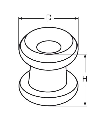 Gummiseilhalter / Persenningknopf | Höhe: 10 mm | V4A | VPE: 50