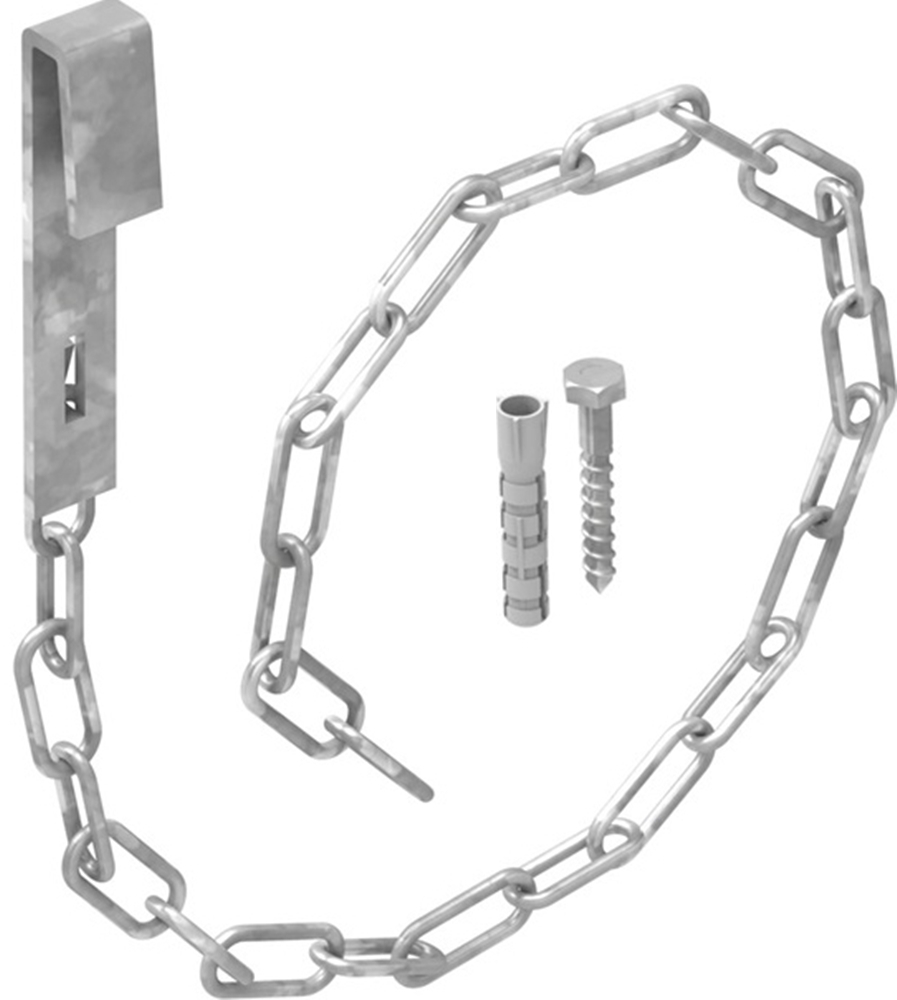 Sicherheitsketten für Gitterroste für MW 30/30 30/10 34/38 mm aus Stahl, feuerverzinkt, 1 Paar