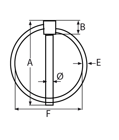 Klappsplint | mit Ring | V4A | 7,4 mm | VPE: 10